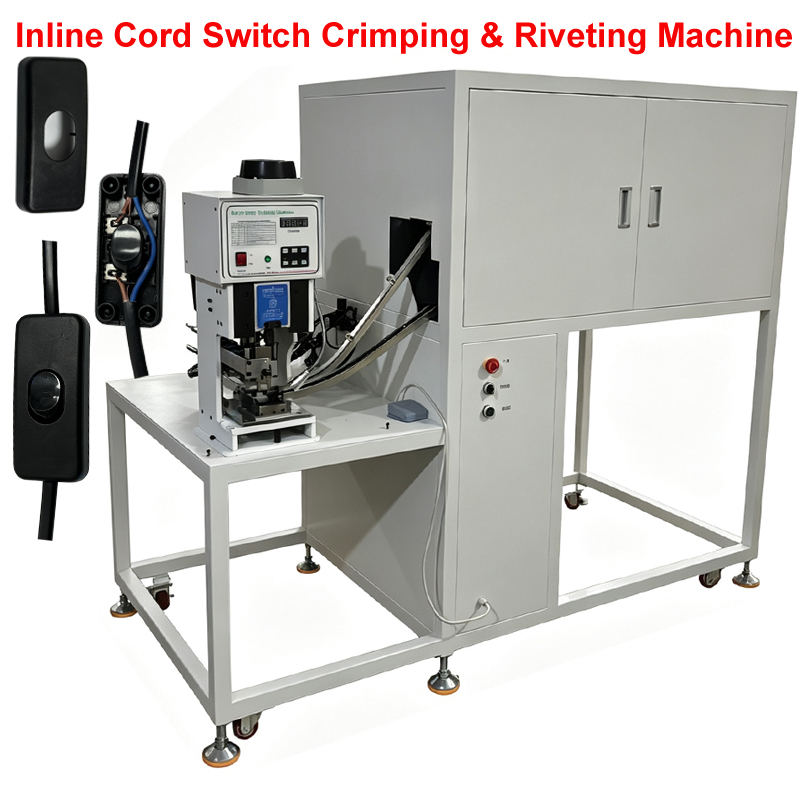 HS-BXS-12 Customized 303 Inline Cord Switch Crimping & Riveting Machine  - copy