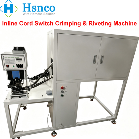 HS-BXS-12 Customized 303 Inline Cord Switch Crimping & Riveting Machine 